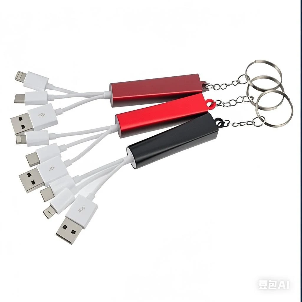 Trey 3-in-1 Light-Up Charging Cable with Keychain 1