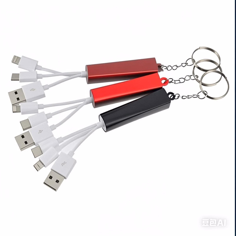 Trey 3-in-1 Light-Up Charging Cable with Keychain