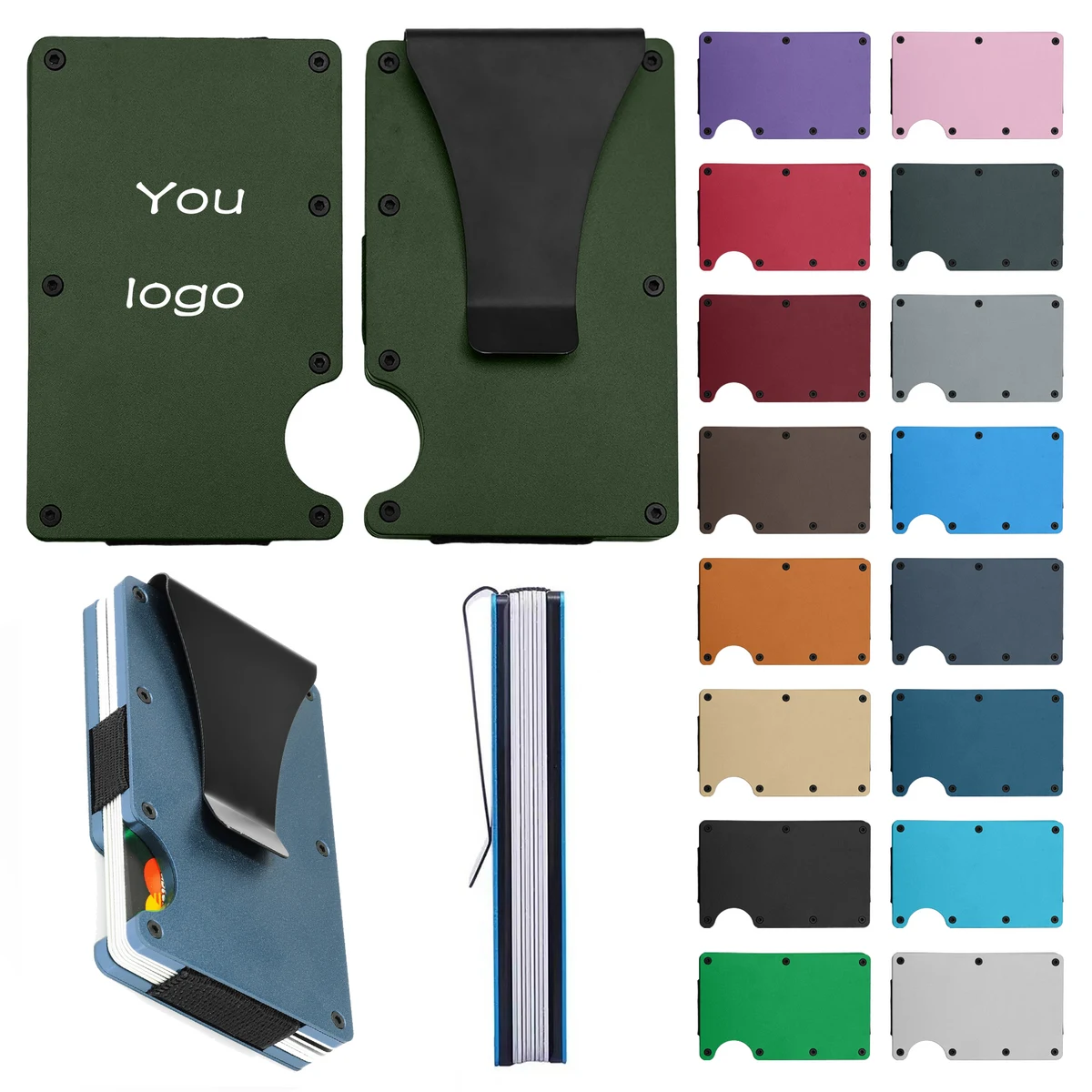 Metal RFID Blocking Card Holder with Money Clip 1
