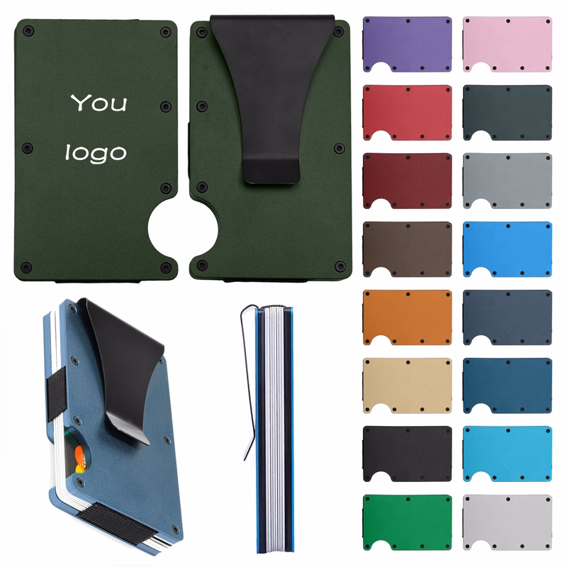 Metal RFID Blocking Card Holder with Money Clip