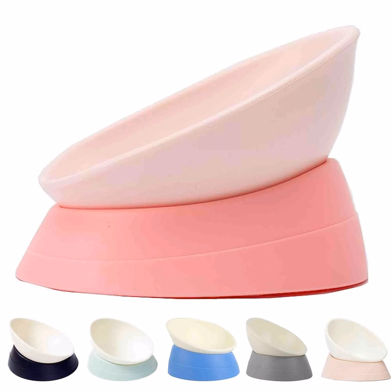Inclined Pet Feeder Slope Base Tilt Bowl