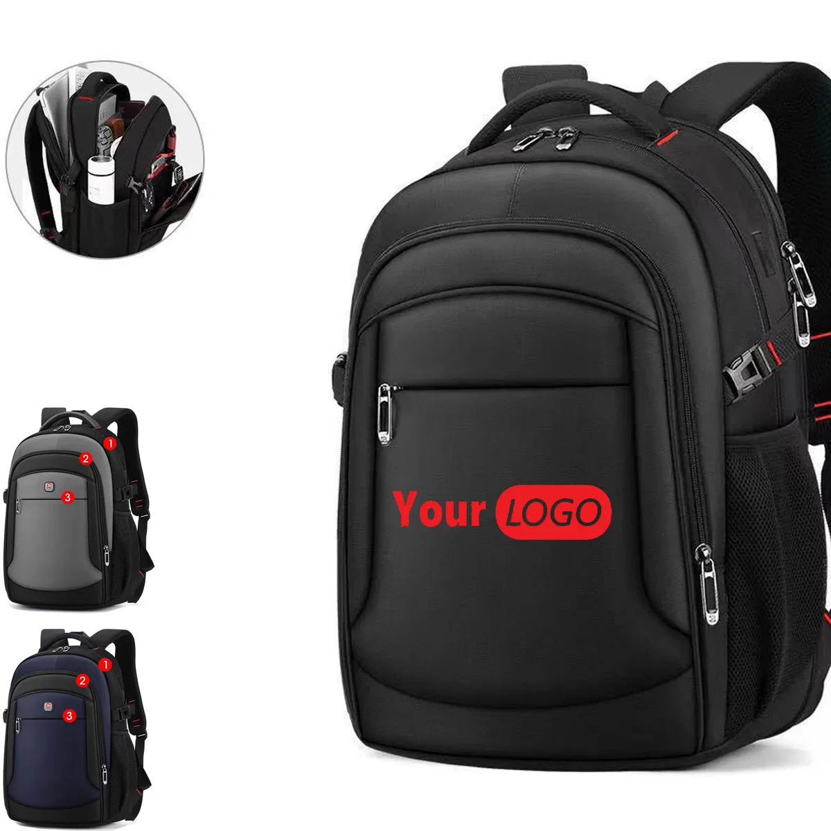 Custom Student Lightweight Waterproof Oxford Cloth Backpack 1