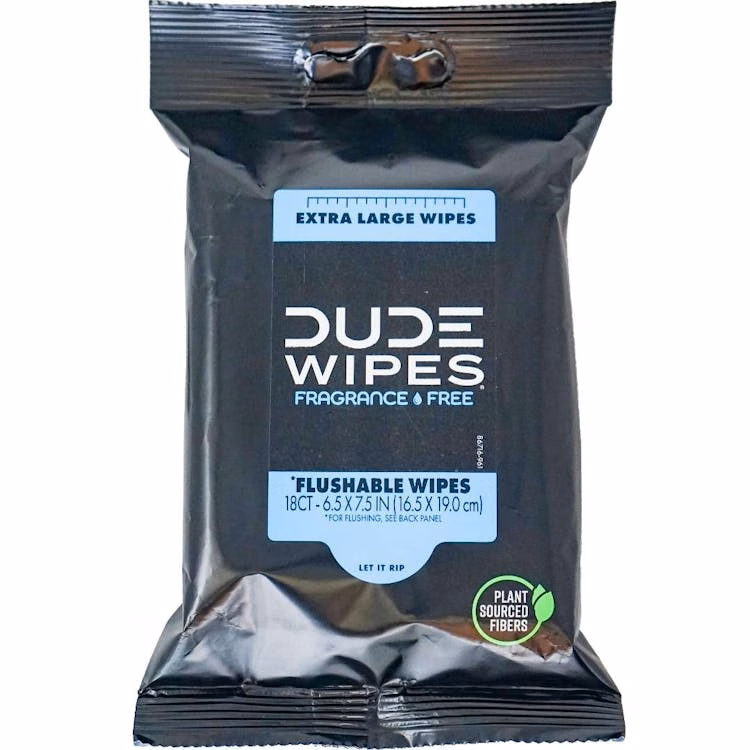 Dude Wipes Fragrance-Free and Flushable - 18 Count
