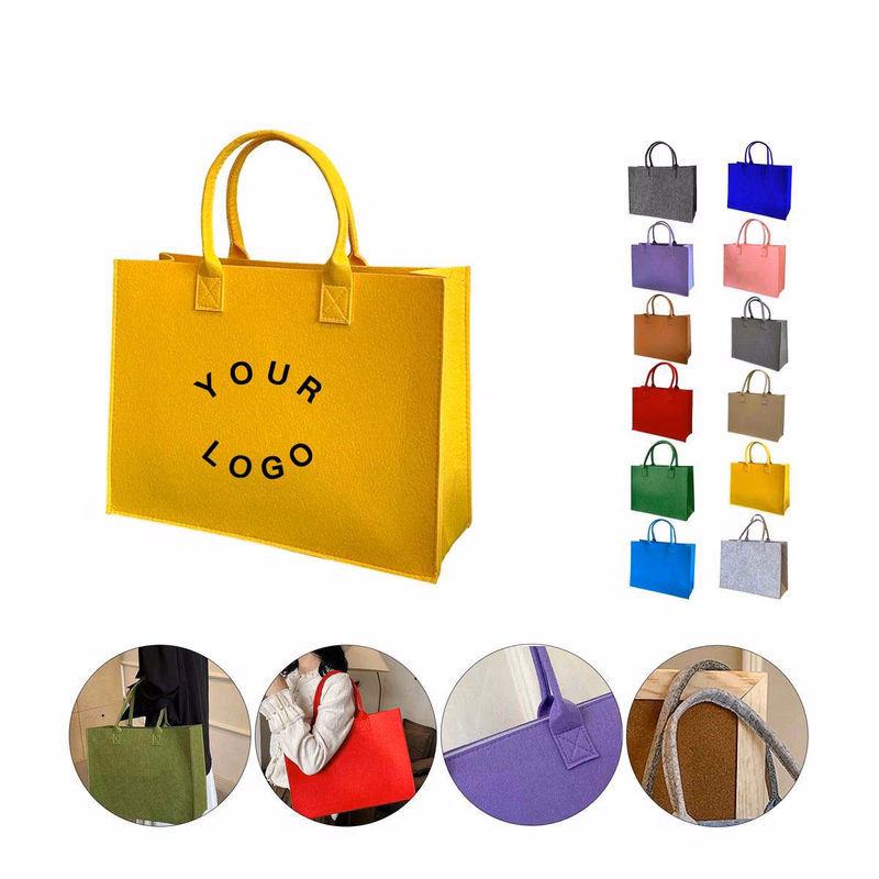 Soft Felt Tote Bag Multipurpose Carry Option