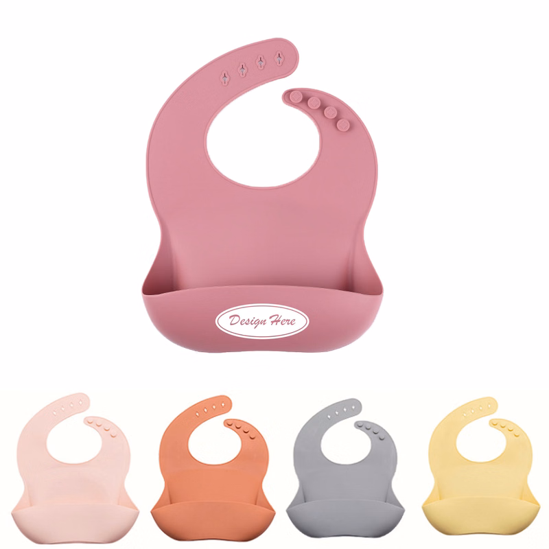Durable Waterproof Baby Bibs Made of Silicone