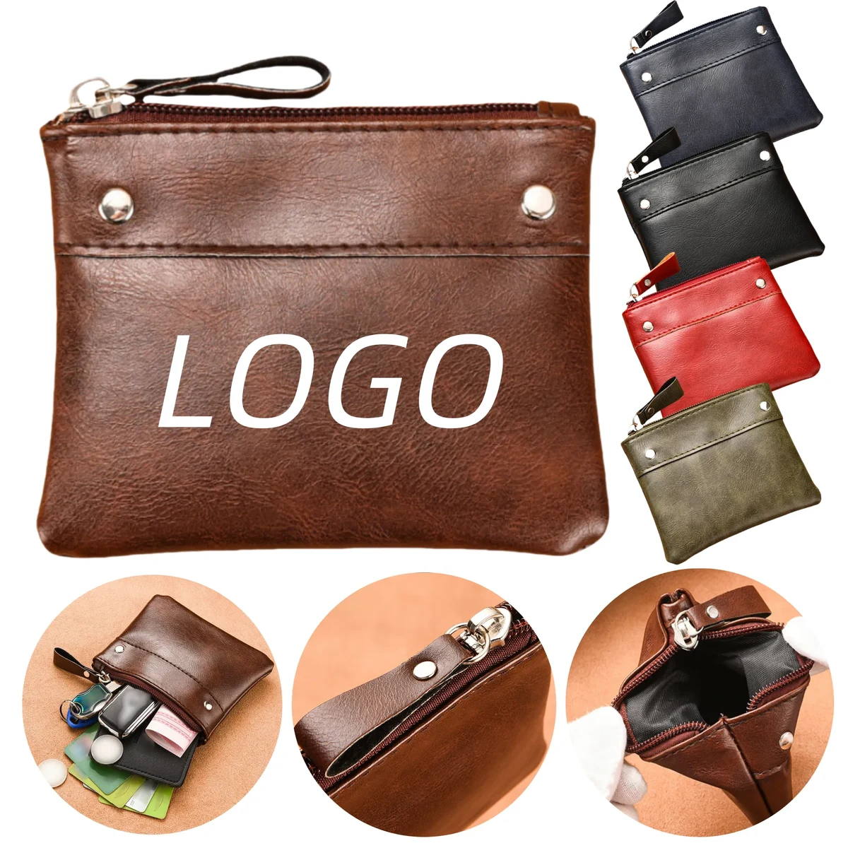 Mini PU Zipper Coin Bag 1