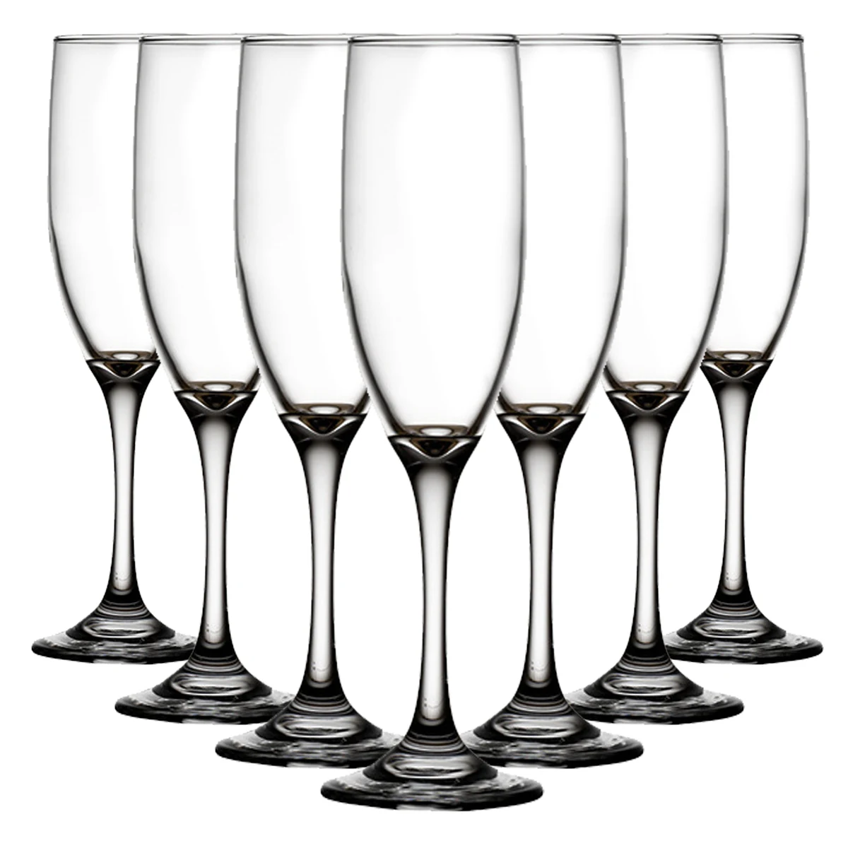6 Oz Clear Glass Champagne Flutes 1