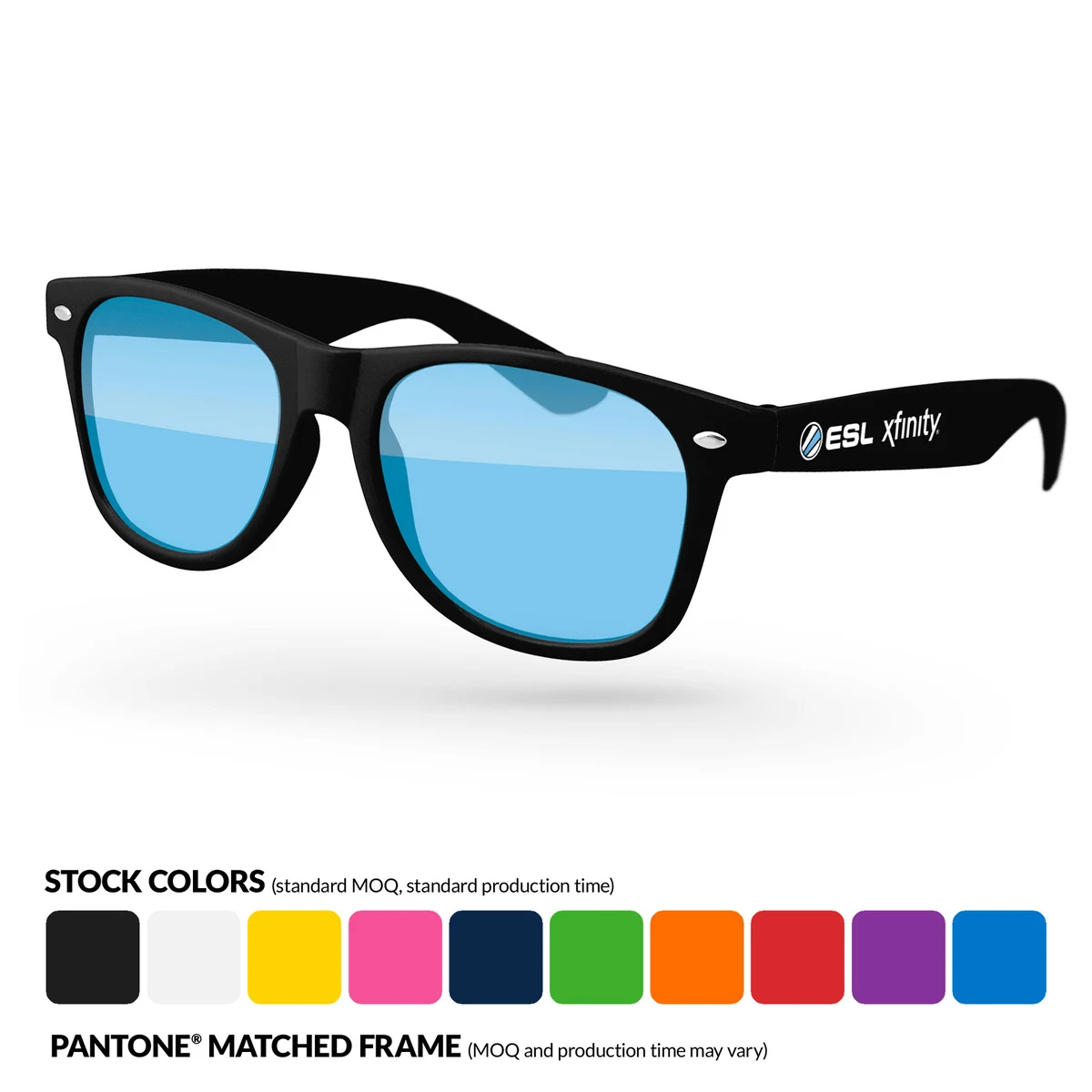 Retro Tinted Glasses w/ 1 Color Temple Imprint 1