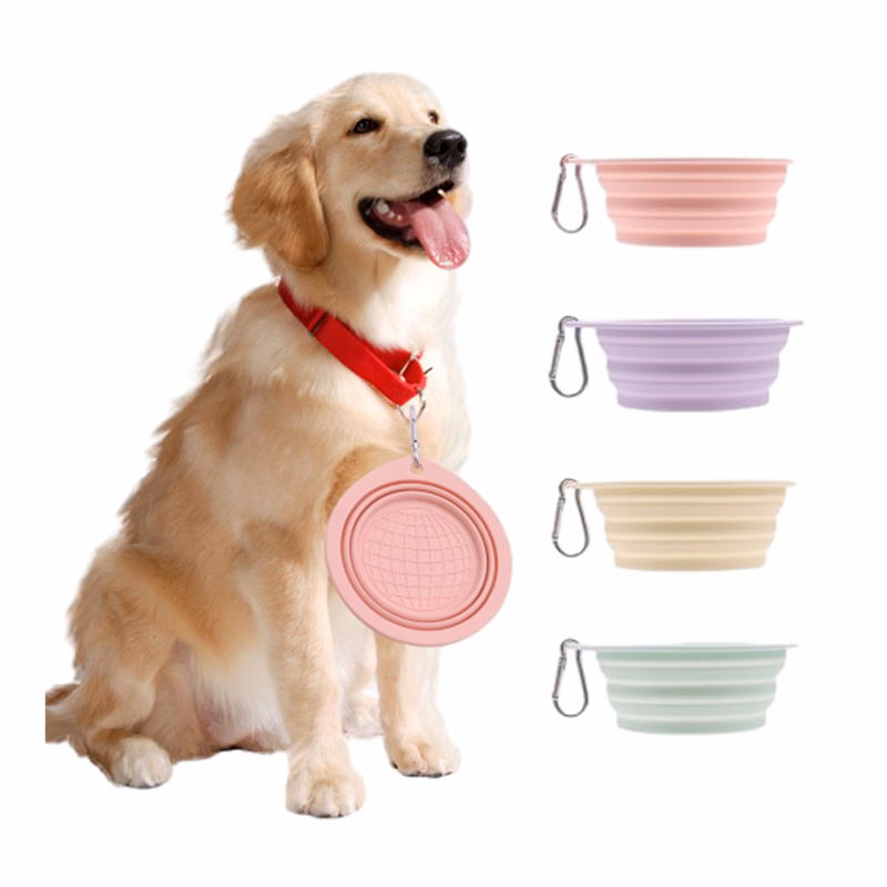 Colorful Customizable Foldable Portable Pet Bowl
