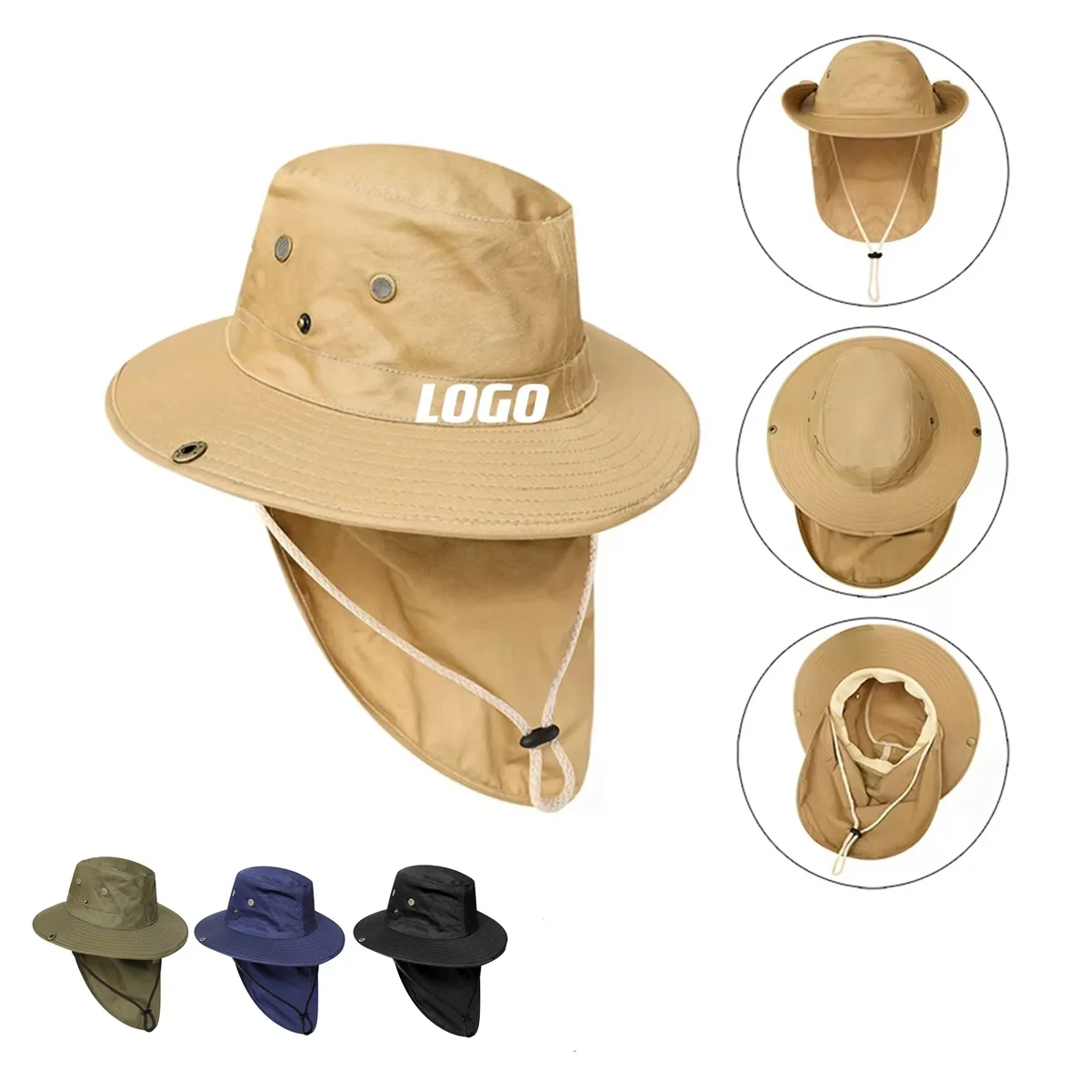 Sun Caps With Neck Flap 1