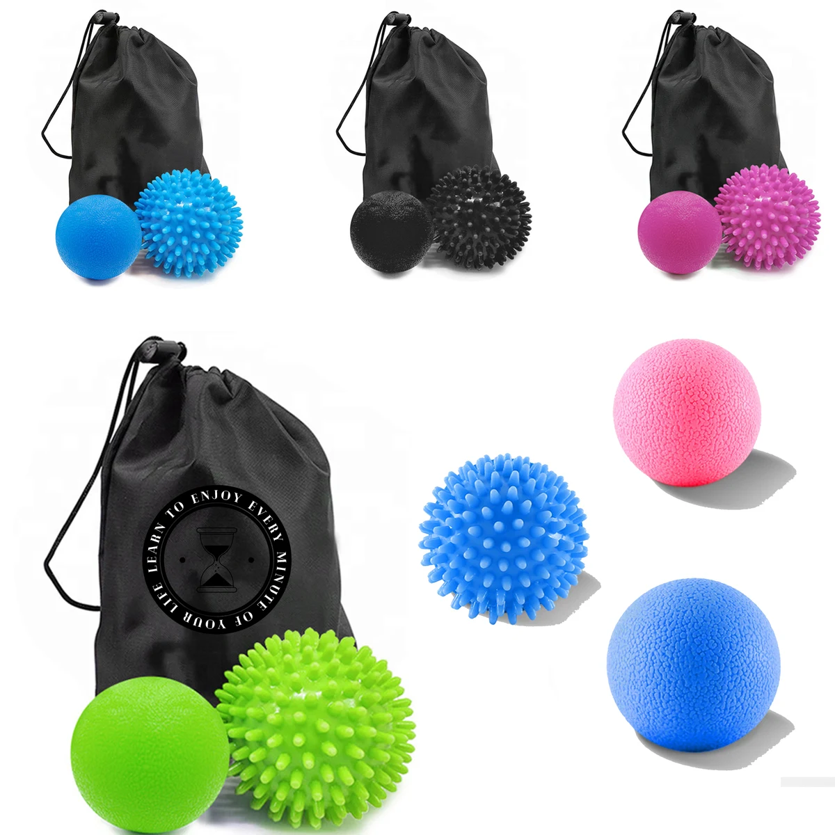 2-Piece Therapy Massage Ball Set w/Bag 1