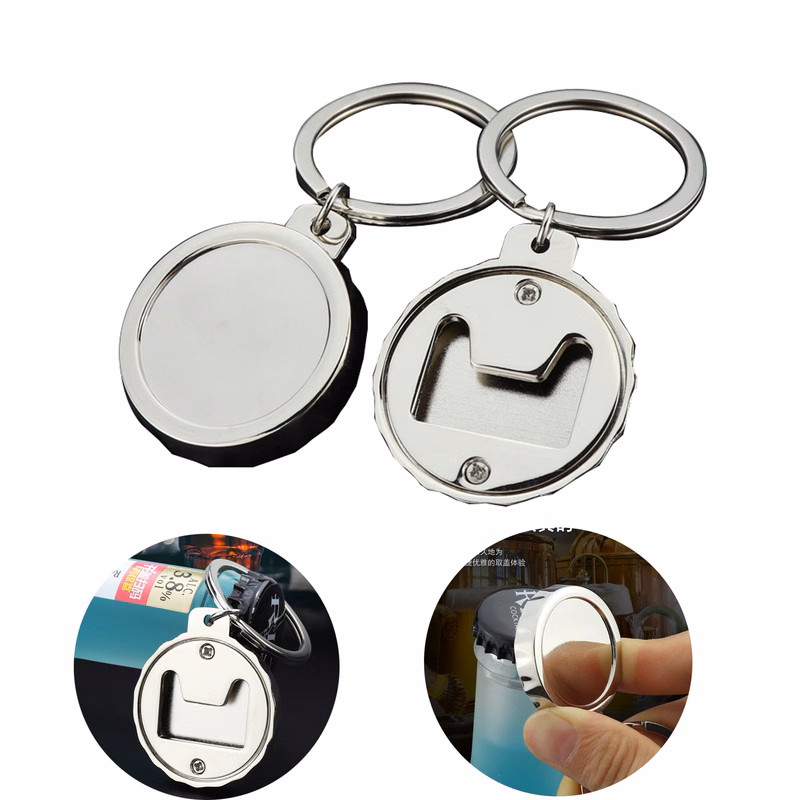 Bottle Cap Shaped Bottle Opener Keychain