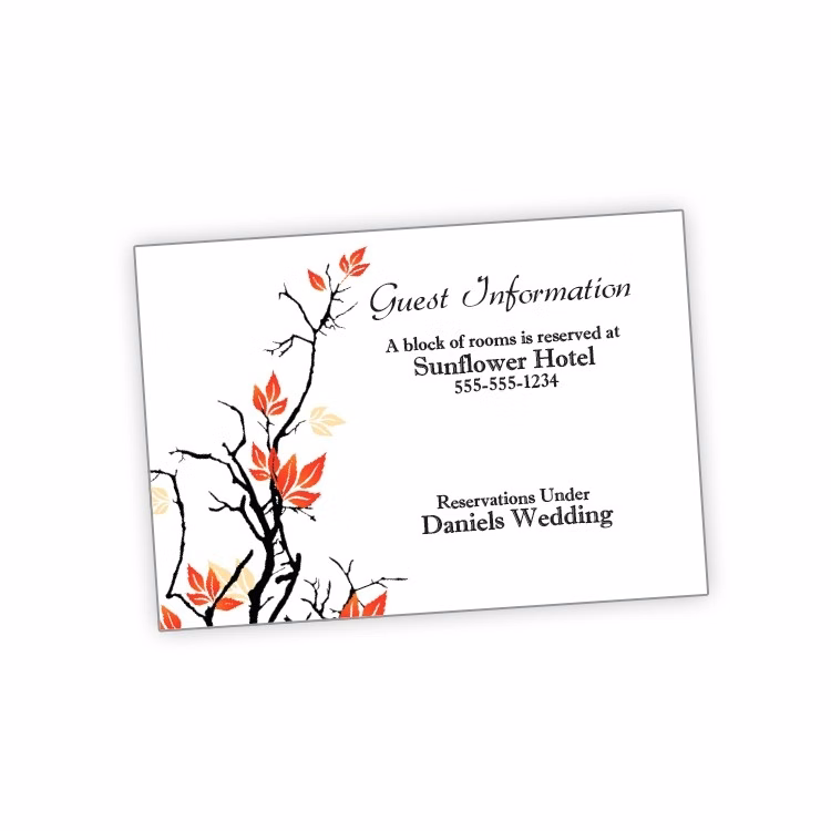 Wedding Enclosure Card Flat - 3.5x5