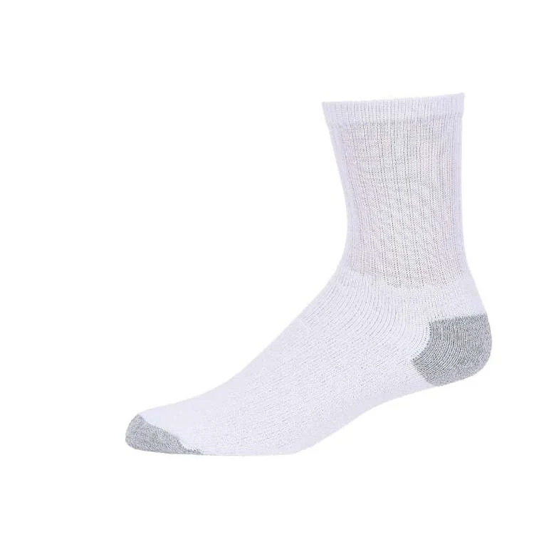 Crew Sports Socks - White/Gray Size 9-11 4 Pack 1