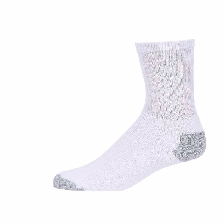 Crew Sports Socks - White/Gray Size 9-11 4 Pack