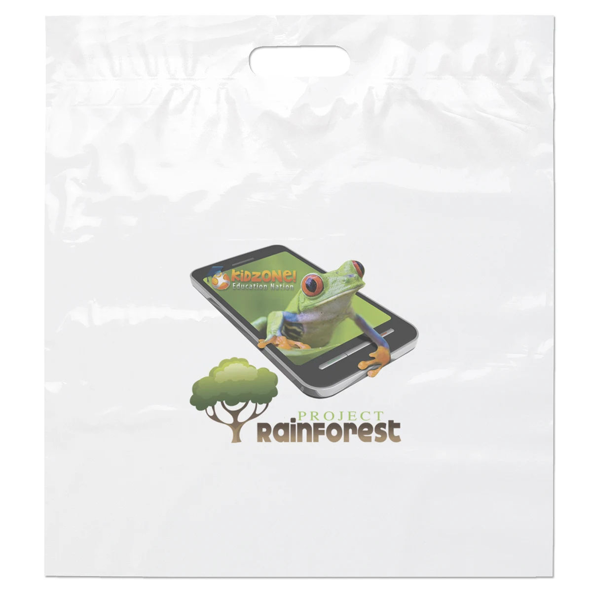Die Cut Handle Bag - 18W x 20H x 4 - Dynamic Color 1