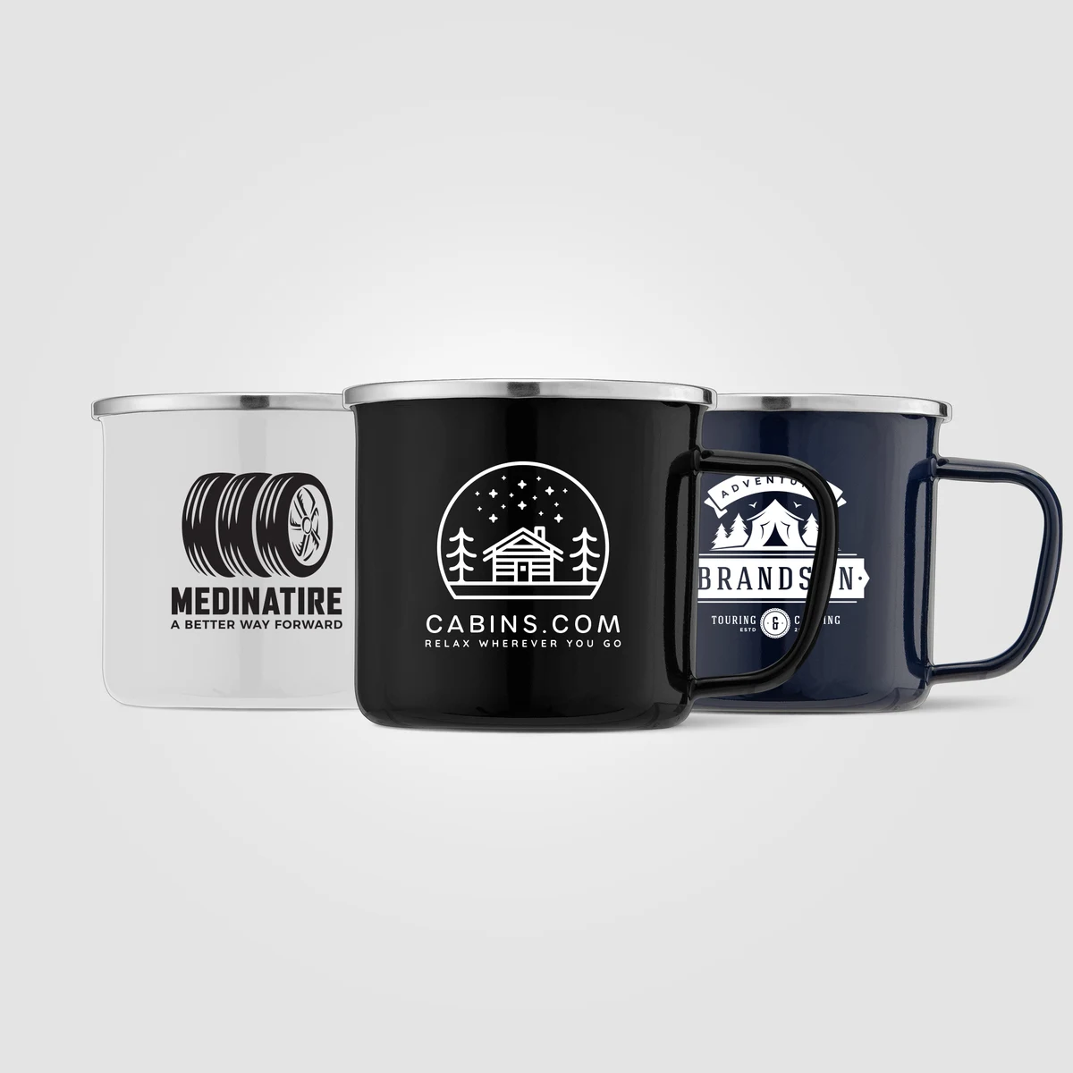 Wyoming - 13 oz. Enamel-Coated Campfire Mug with Stainless Rim 1