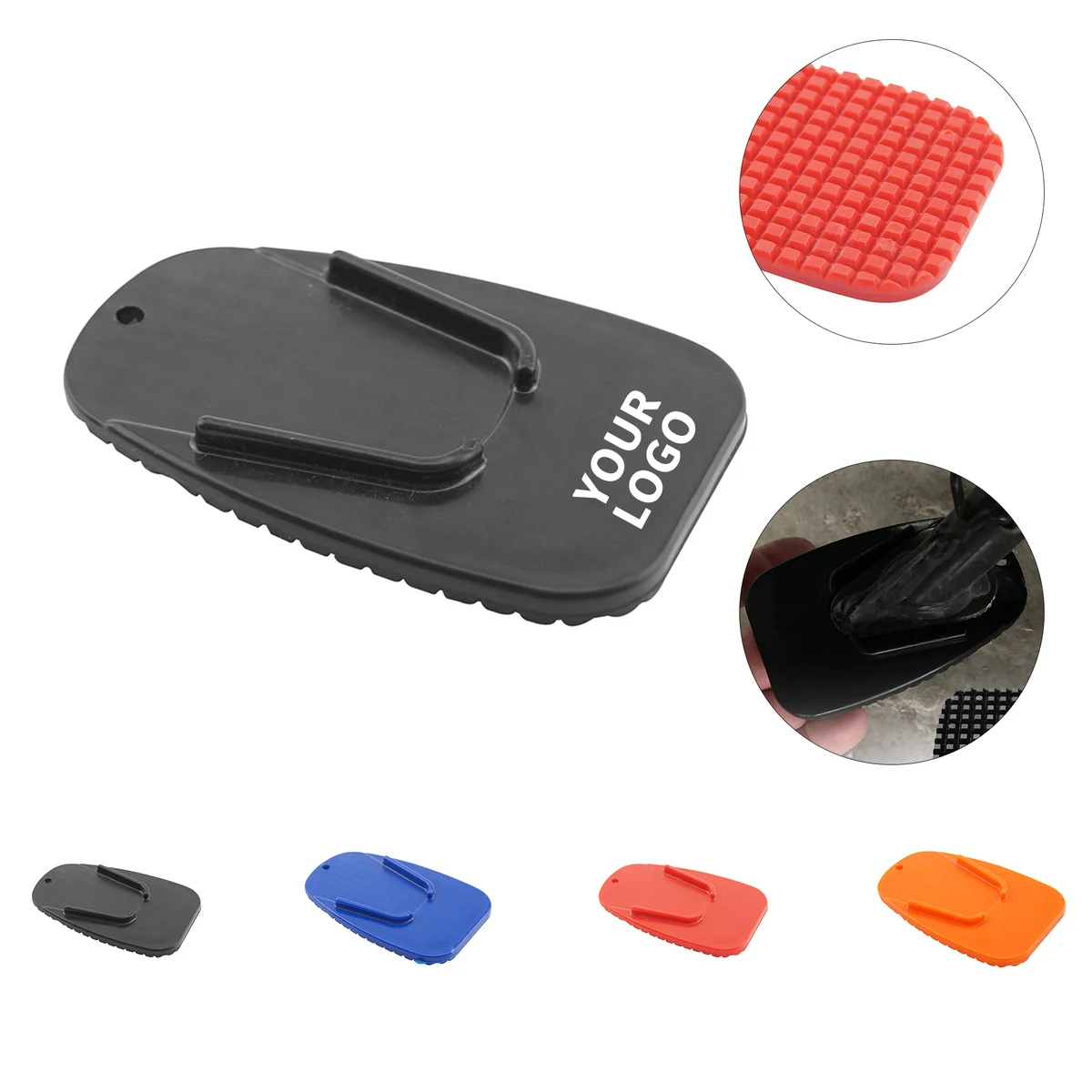 Motorcycle Kickstand Support Pad 3.5 x 2.4 x 0.1" 1