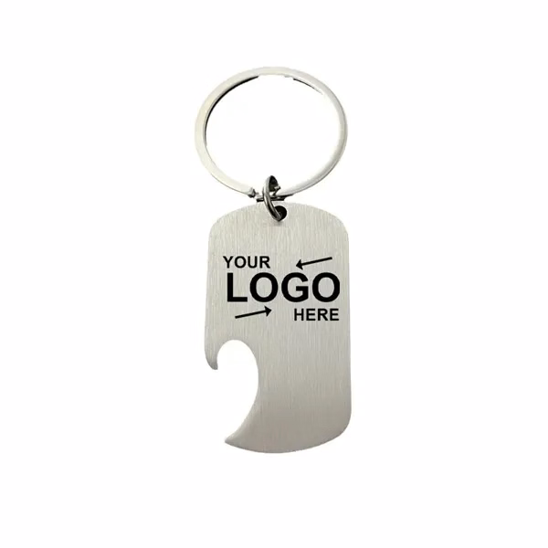 Custom Stainless Steel Bottle Opener Keychain — Bar and Restaurant Promo Item