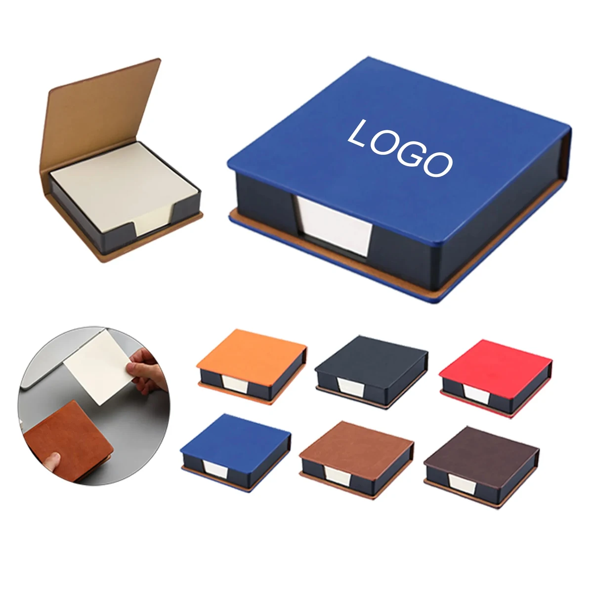 PU Leather Sticky Note Holder Box 1