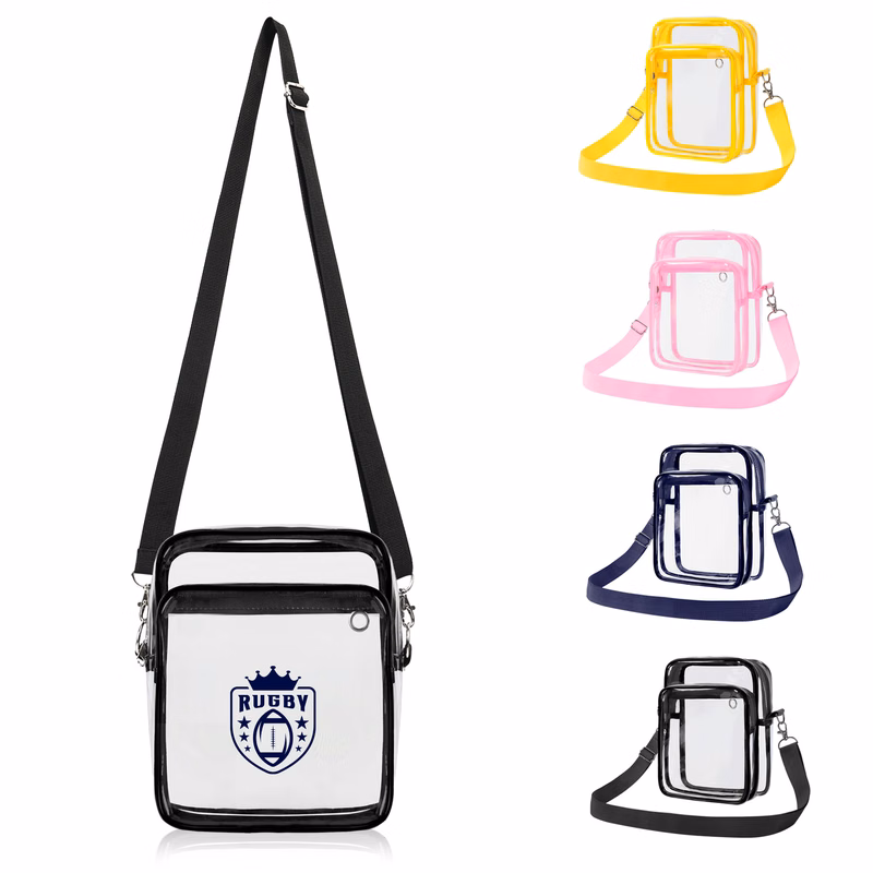 Clear PVC Crossbody Shoulder Bag (Ocean)