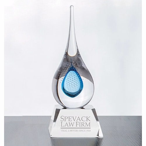Teardrop Award - Blue