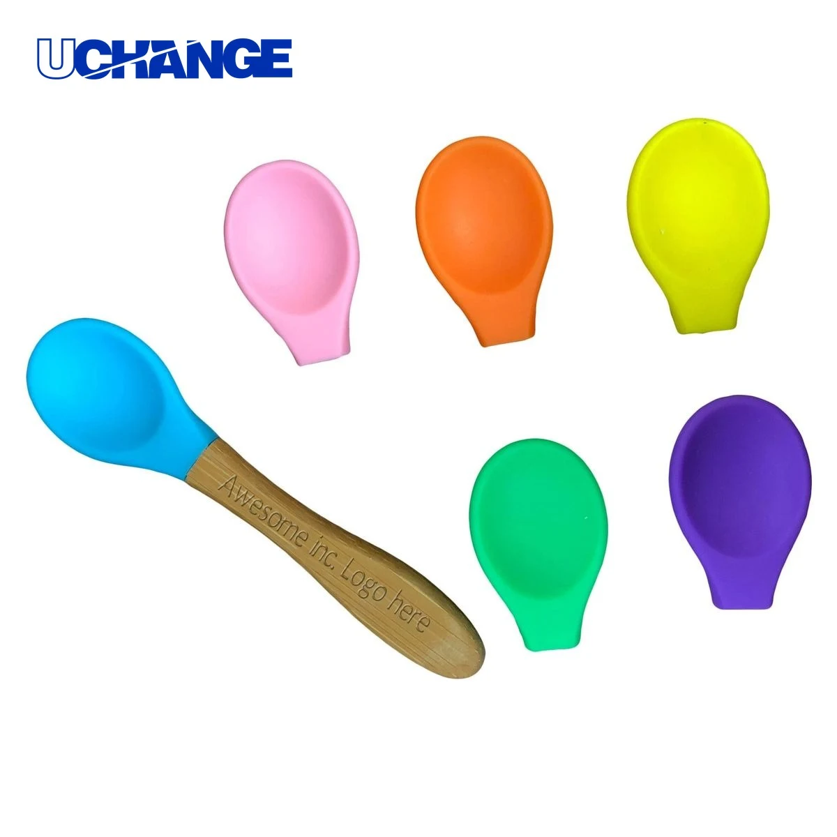 Six-in-One Silicone Spoon with Bamboo Handle Set for Kitchen Use 1
