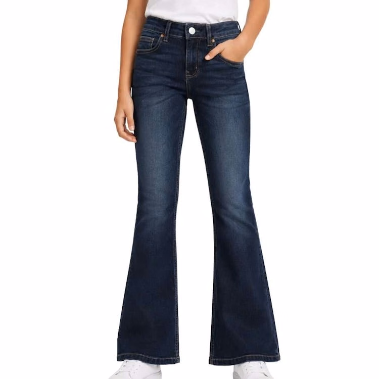 Girls Faded Skinny Jeans - Size 4-14 Dark Indigo