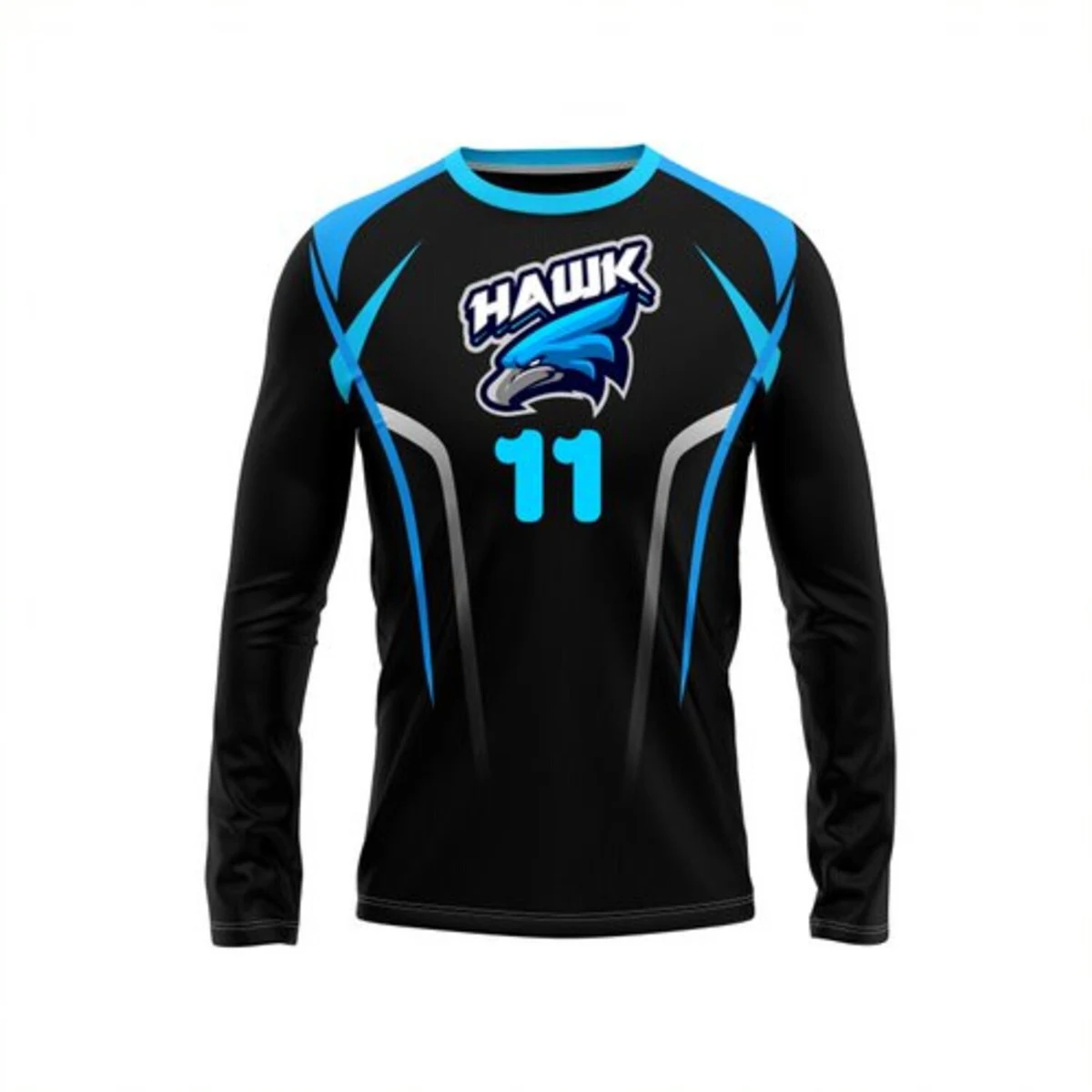 Men's Custom Full Sublimation Long Sleeve Soccer Jersey - 2-Way Stretch Poly Spandex Interlock 1