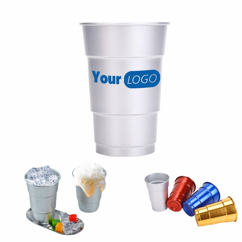 50 PC MOQ for 16 oz Recyclable Aluminum Pint Cups