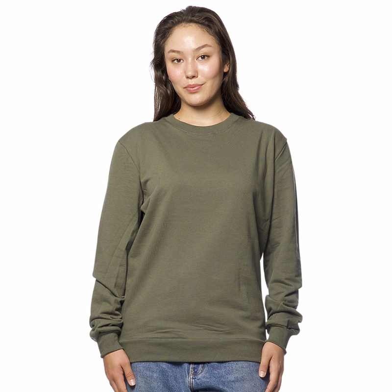 Unisex USA Made Cotton Crew Neck Sweatshirt