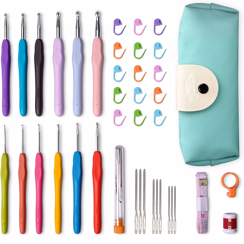 12 Sizes Crochet Hooks Set for Arthritic Hands