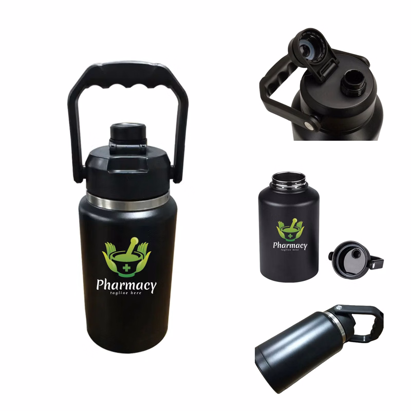 Easy Carry 128oz Double Wall Stainless Stell Water Bottle
