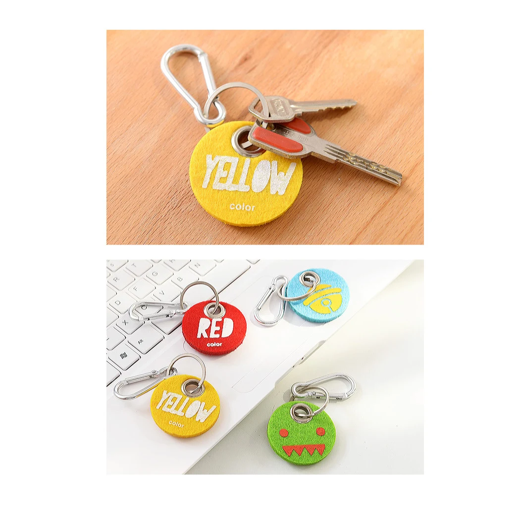 Circular Shaped Felt Key Chain 1
