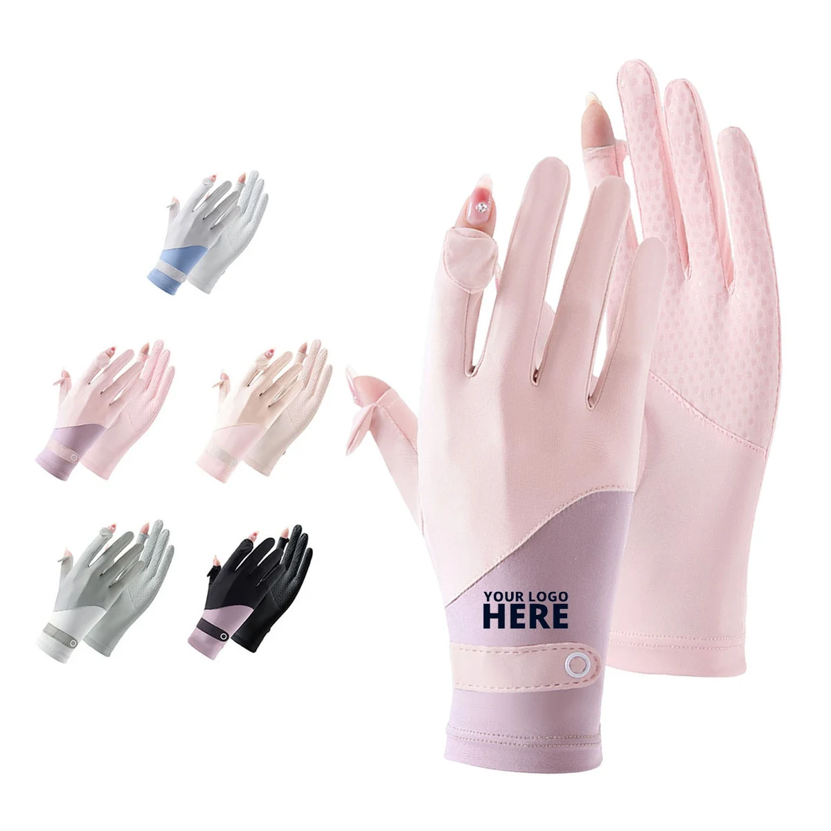 Touchscreen Full Finger Ice silk Gloves 1