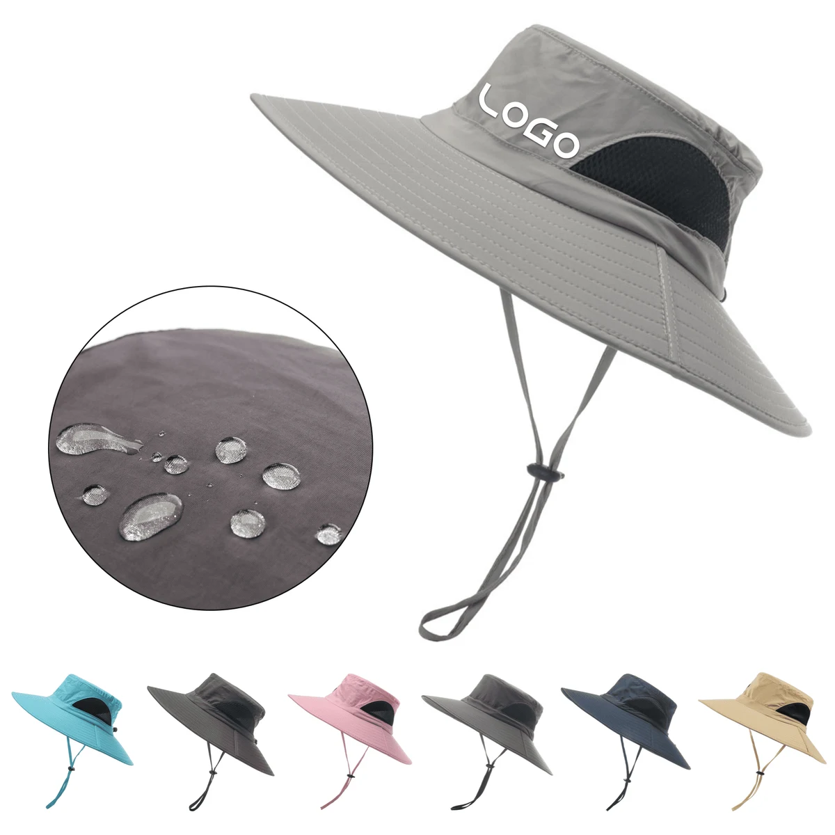 Custom Logo Quick-Dry Outdoor Bucket Hat 1