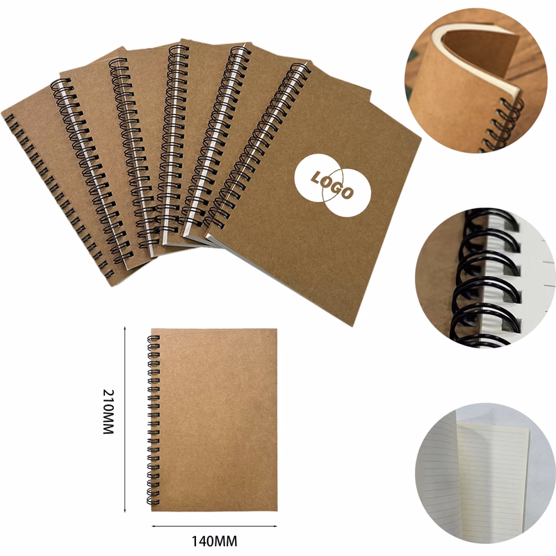 MOQ 50PCS Kraft Loose-Leaf Spring Notebook