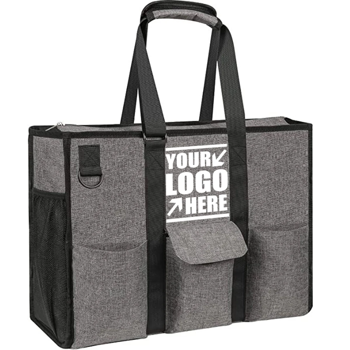Custom Utility Water Resistant Zipper Tote Bag 1