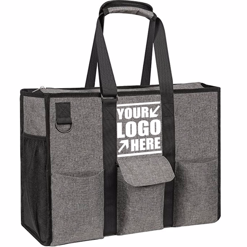 Custom Utility Water Resistant Zipper Tote Bag