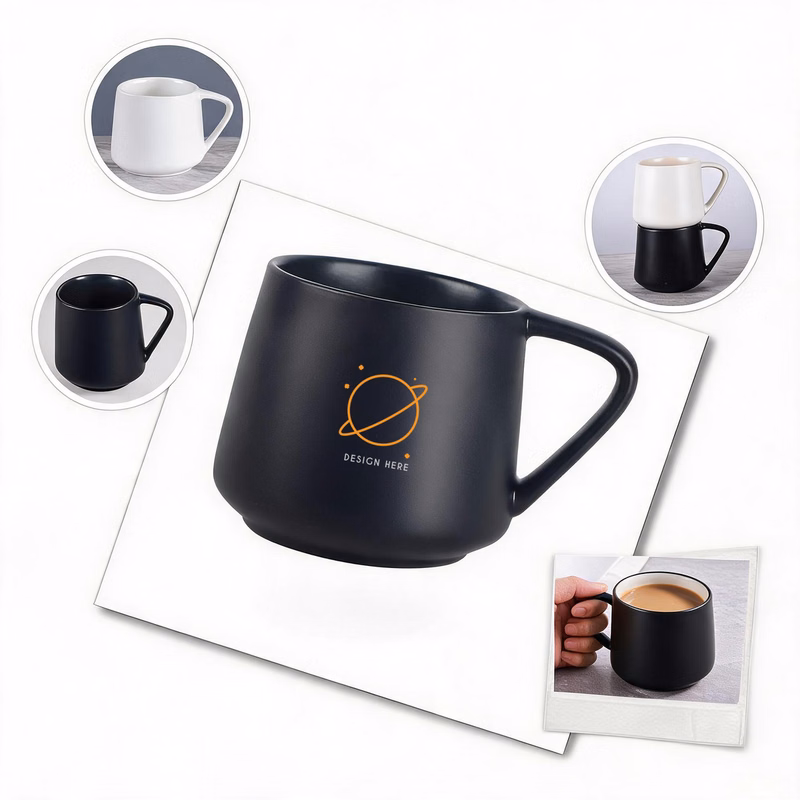 Solid Color Ceramic Coffee Cup