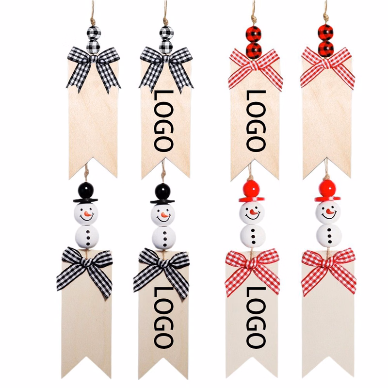 Christmas Wood Bead Snowman DIY Ornament