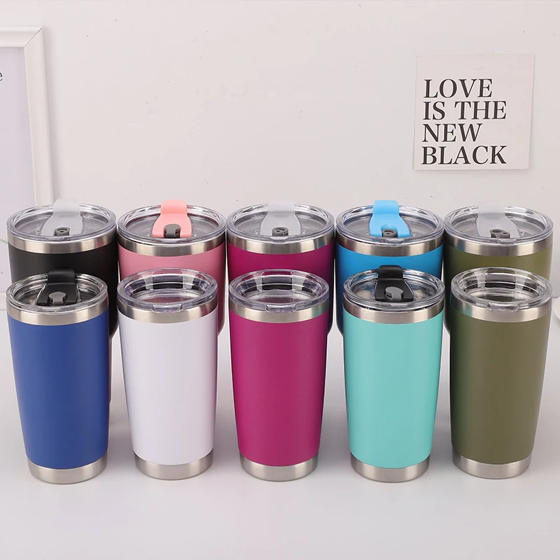 20oz. Everest Powder Coated Stainless Steel Tumbler 1