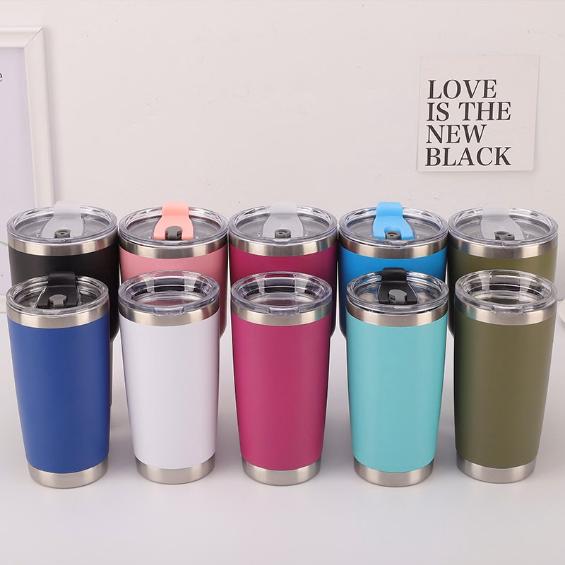 20oz. Everest Powder Coated Stainless Steel Tumbler