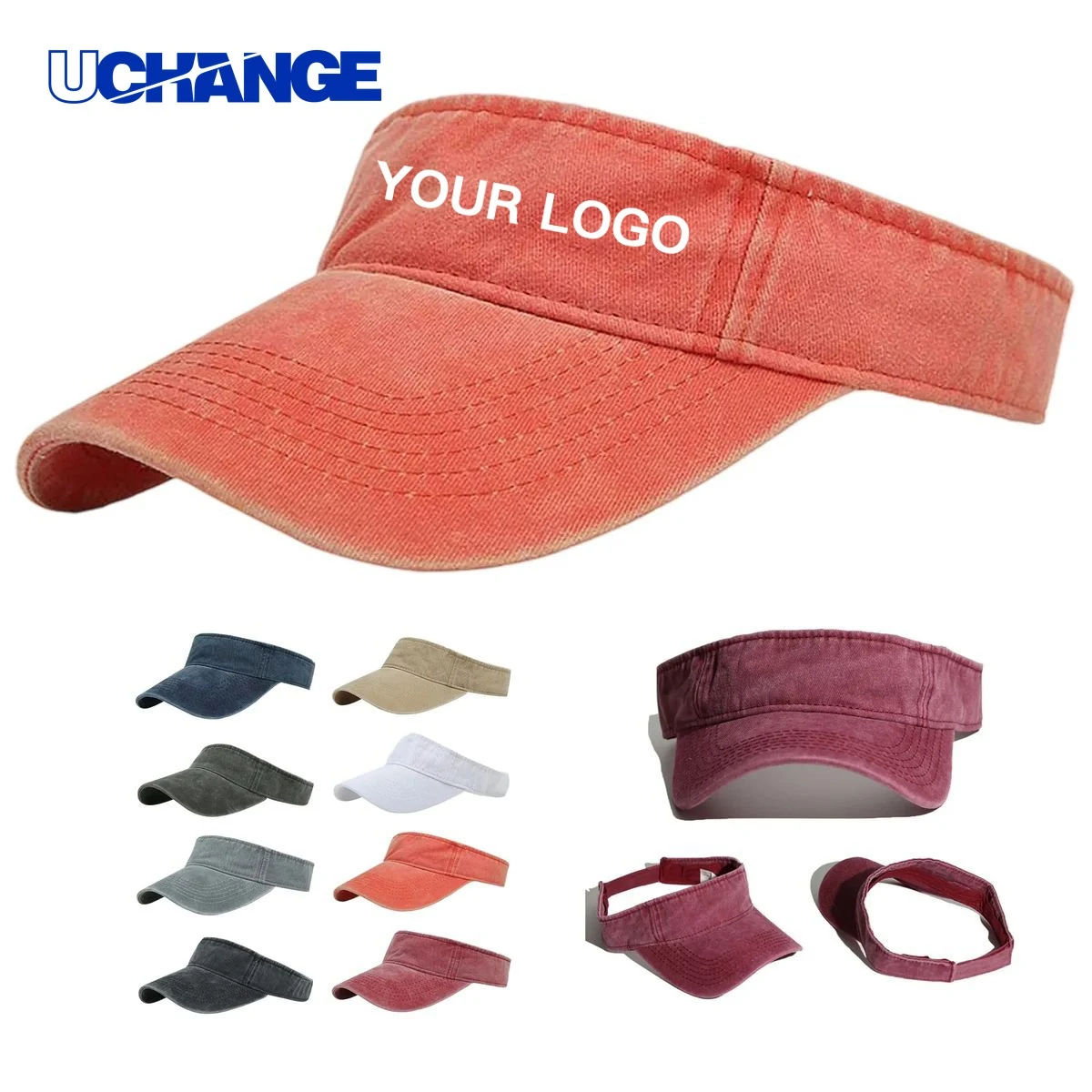 Open Top Cotton Visor Cap Headwear for Sports and Travel 1