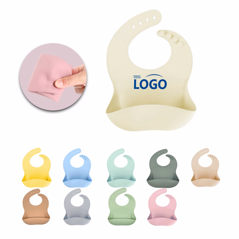 Waterproof Adjustable Silicone Bibs for Babies Toddlers