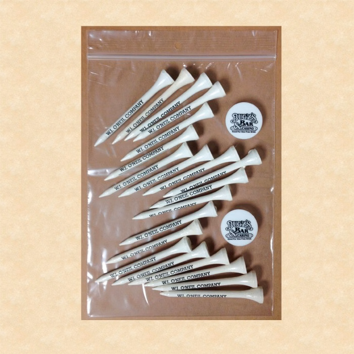 Golf Combo Pack in Resealable Bag w/ Twenty 3 1/4" Tees & 2 Markers