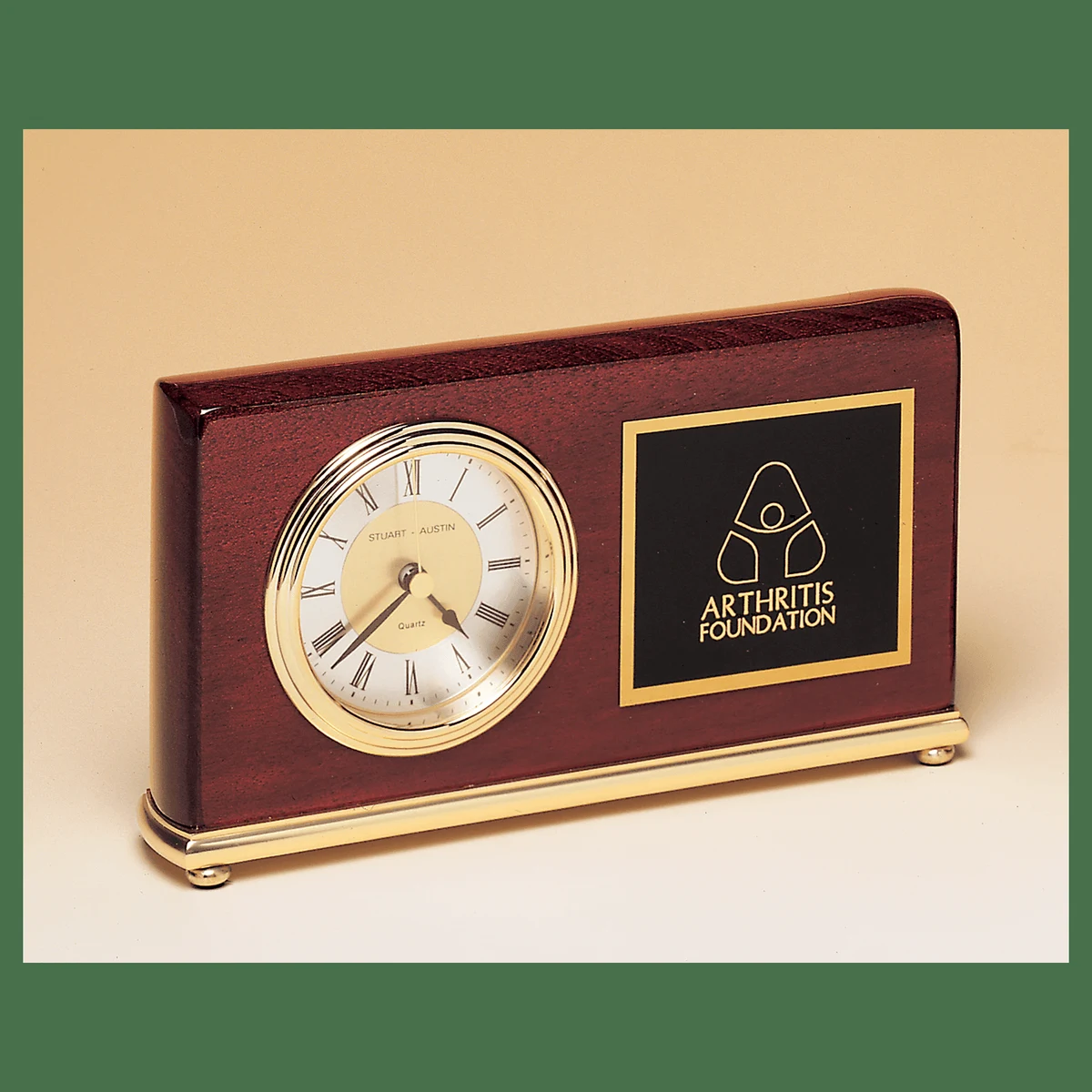 Lacquer Finished Desk Clock, 4" x 7" 1