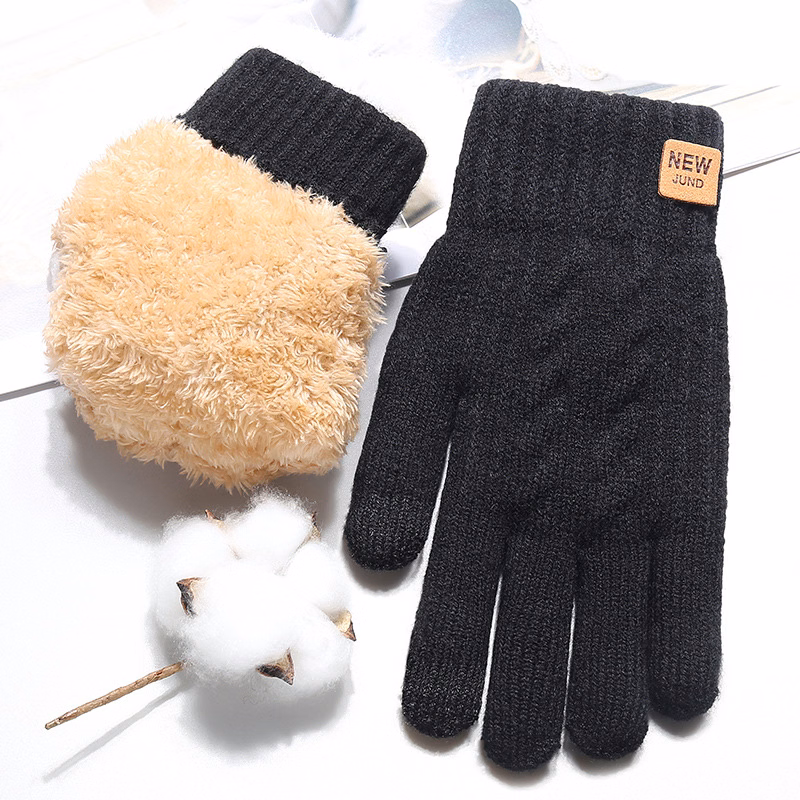 Winter gloves with soft materials