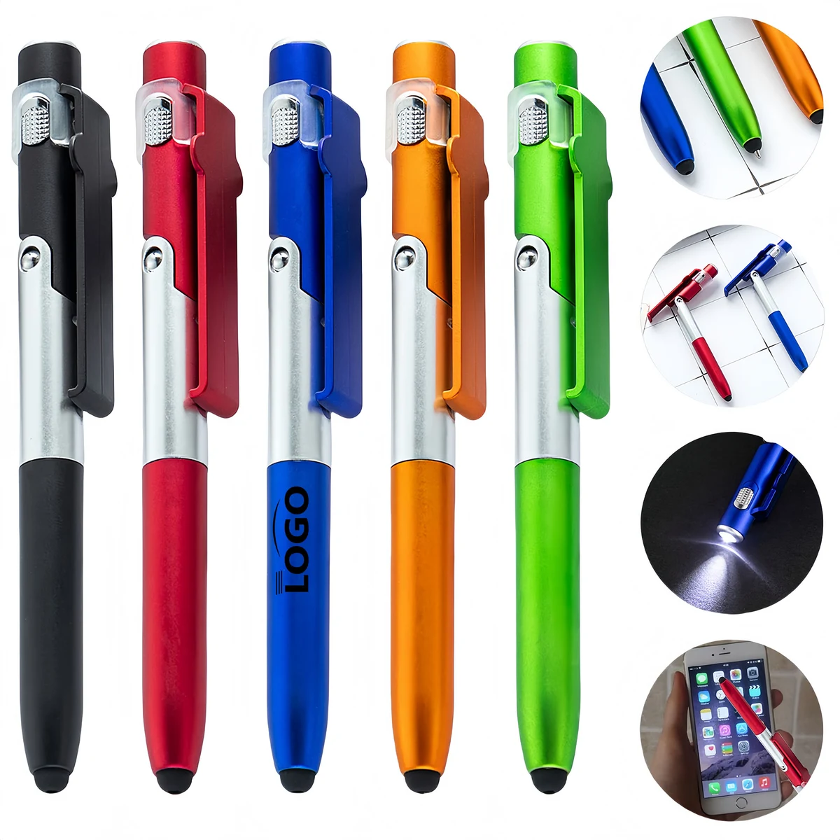 4-in-1 LED Stylus Pen with Phone Stand 1