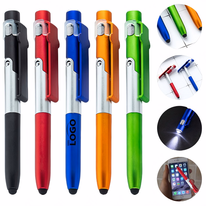 4-in-1 LED Stylus Pen with Phone Stand